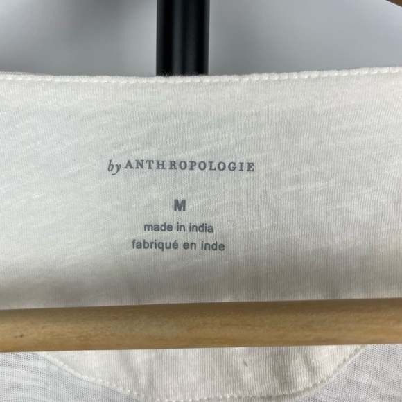 Anthropologie Ivory White Long Puff Sleeve Multimedia Romantic Blouse - Picture 6 of 9